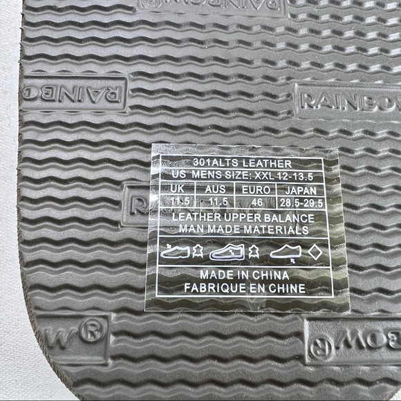 NWT RARE Rainbow Premium Leather Flip Flops - Picture 10 of 11